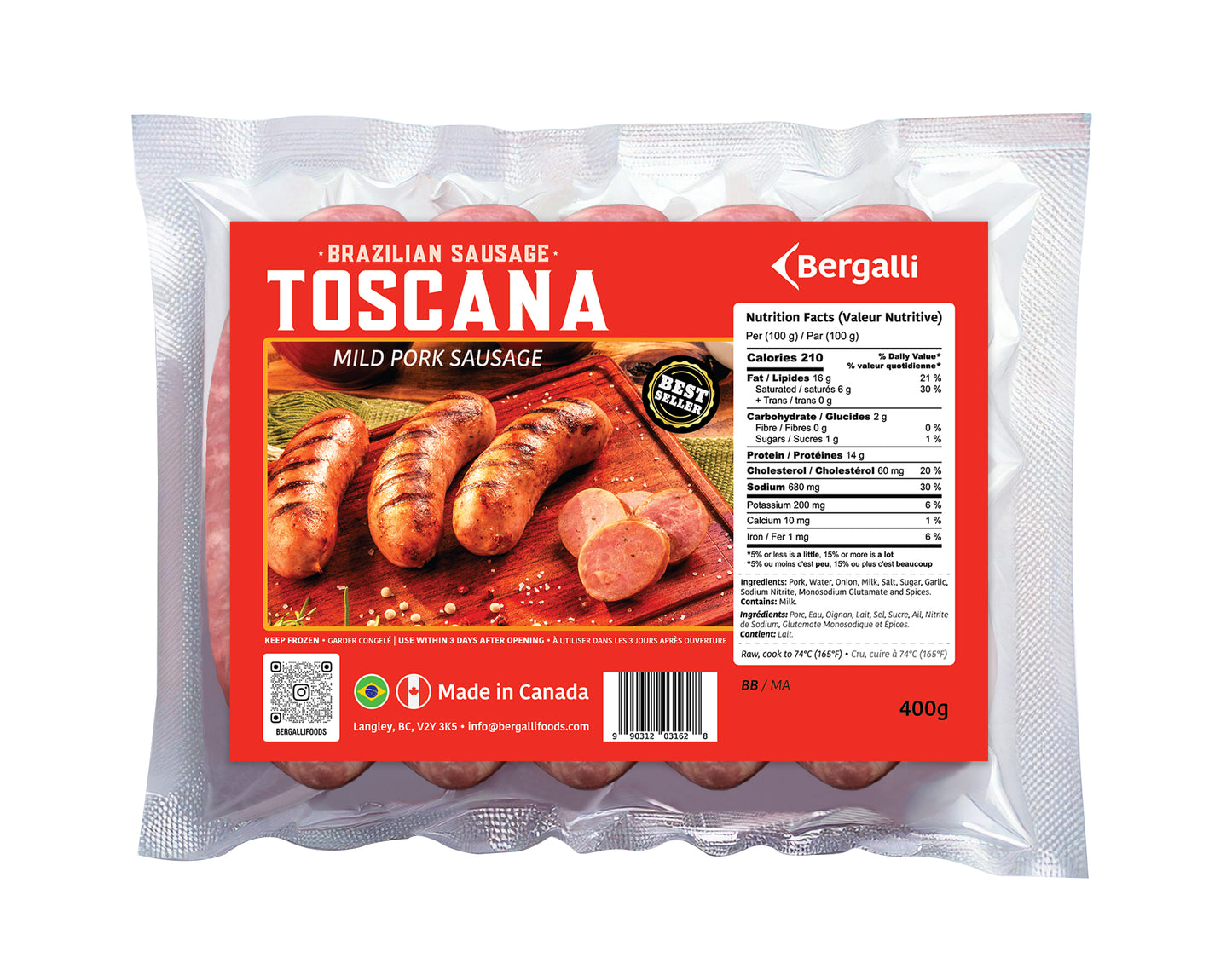 Bergalli Food Toscana Sausage 400g