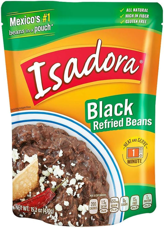 Isadora, Refried Black Beans, 430g