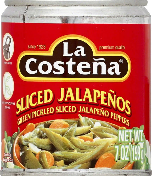 La Costena, Pickled Sliced Jalapeno peppers 6.8oz