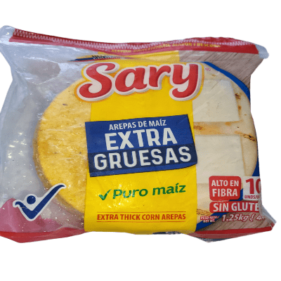 Sary, Arepa de Maiz Extra Gruesas Amarilla, 1.2kg