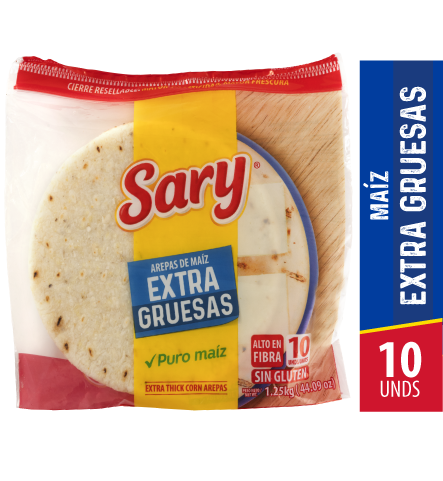 Sary, Arepa de Maiz Extra Gruesas Blanca, 1.2kg