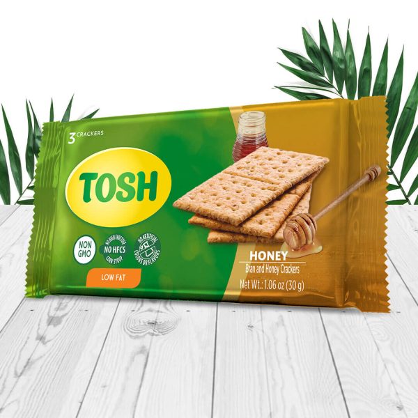 Tosh, Bran and Honey Cracker, 27g