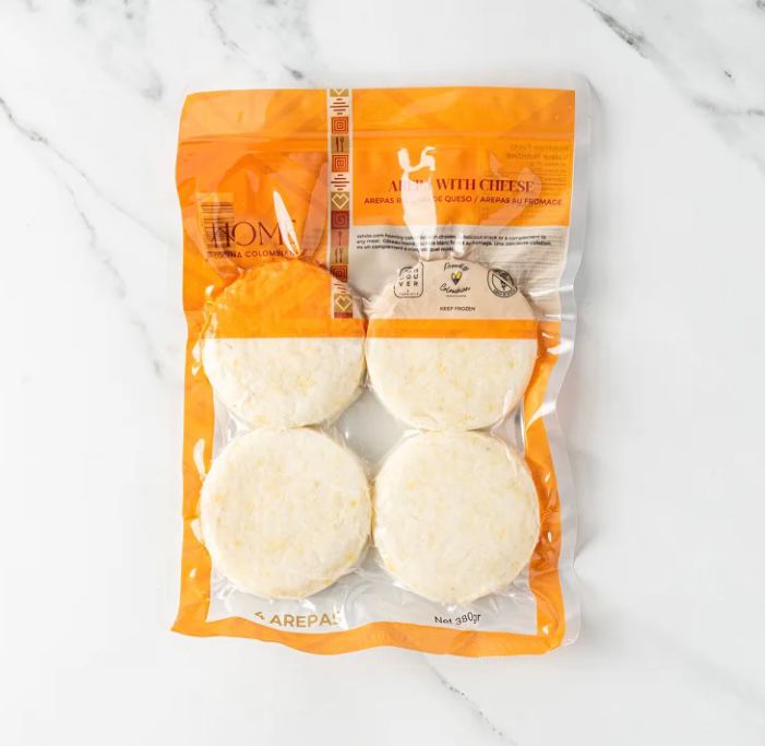 Home Cocina Colombiana, Arepa con Queso, 4 Unit