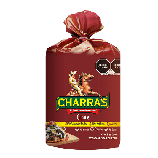 Charras, Tostadas Chipotle, 350g